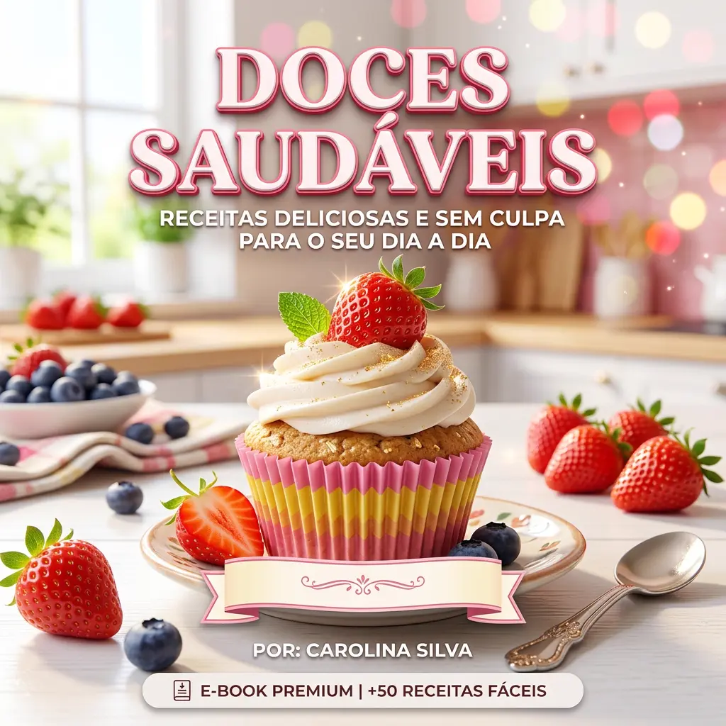 Capa do E-book Doces Saudáveis