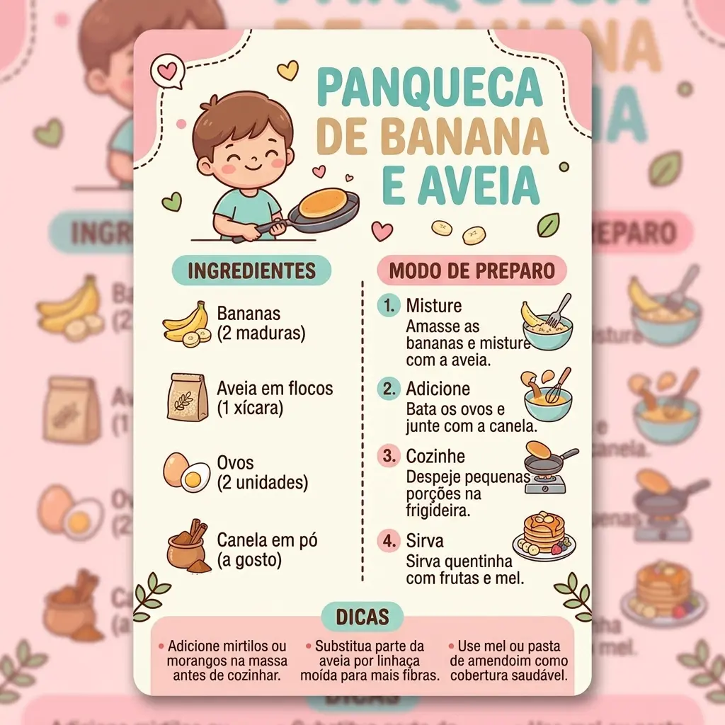 Panqueca de Banana e Aveia