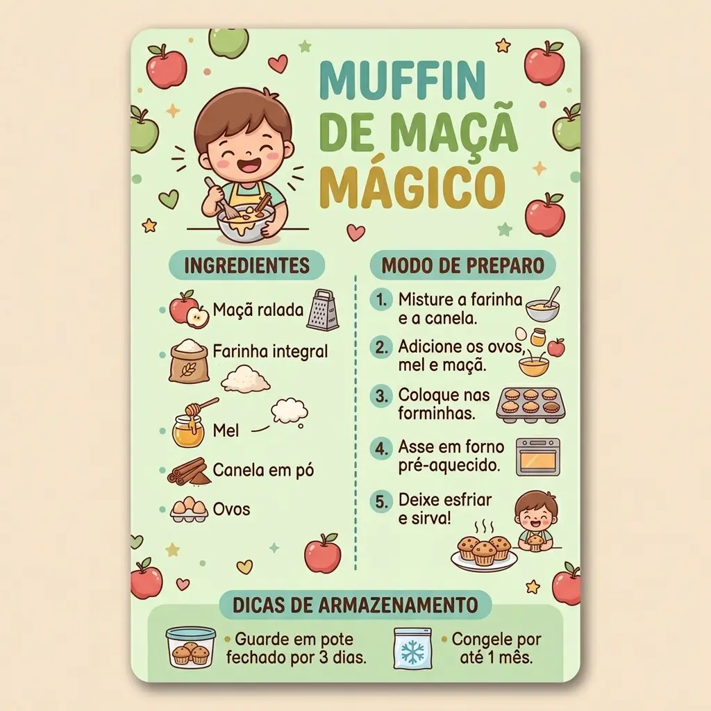 Muffin de Maçã Mágico