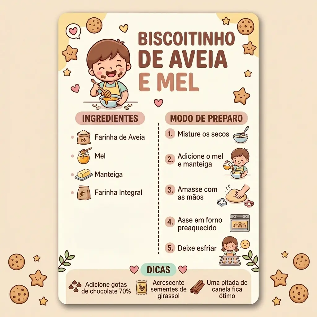 Biscoitinho de Aveia e Mel