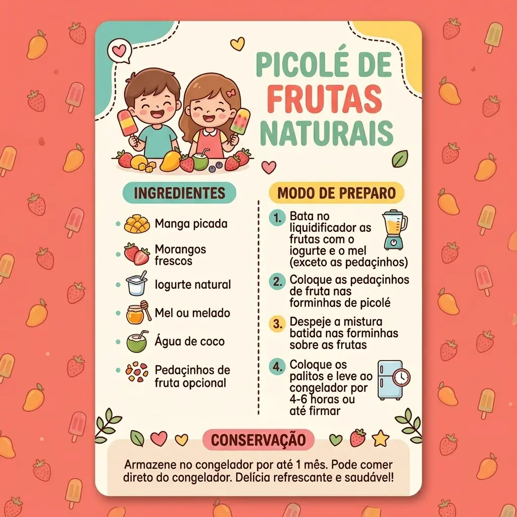 Picolé de Frutas Naturais